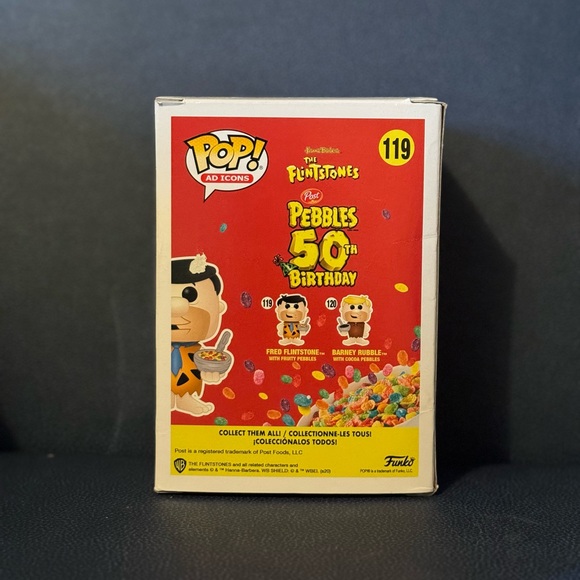 Funko POP! Ad Icon Branded Items: Collectable Fred Flintsone Fruity Pebbles #119 - Picture 3 of 5